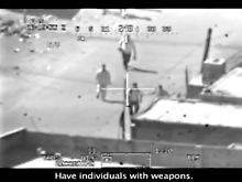 "Personen mit Waffen", glaubt die Besatzung zu erkennen - doch die vermeintlichen Waffen sind nur Kameras.