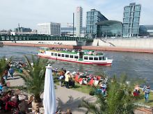 Blick auf den Berliner Hauptbahnhof. 