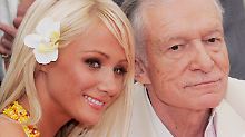 Ein Playmate und Playboy-Erfinder: Hugh Hefner