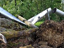 Die Röhrenrutschbahn bei Waldkirch ist zerstört.