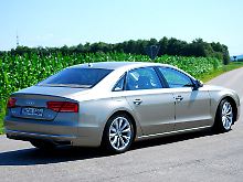 Der Radstand des Audi A8 lang ist fünf Zentimeter länger als bei seinem Vorgänger.