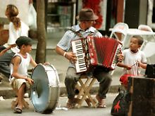 Straßenmusiker in Sao Paulo.