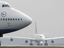 Lufthansa-Maschinen auf dem Frankfurter Flughafen.