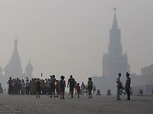 Auch der Rote Platz in Moskau ist betroffen.