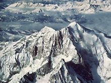 Der Mont Blanc, höchster Berg der Alpen.