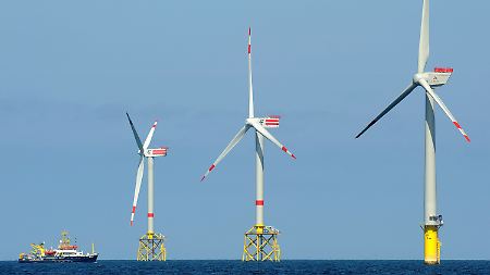 Der Offshore-Windpark "Alpha Ventus" liegt rund 45 Kilometer vor der ostfriesischen Insel Borkum.
