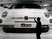 Kleinwagen in Übergröße: Das viel beachtete Retro-Design des Fiat500, hier im Rahmen der 2007er IAA in Frankfurt.