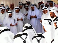 Scheichs in Abu Dhabi.