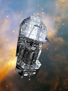 Eine Computeranimation des ESA-Weltraumteleskopes Herschel.