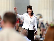 Der Star der Tea-Party-Bewegung: Sarah Palin am 28. August vor dem Lincoln Memorial in Washington. Ziel der Veranstaltung war es, Amerikas Ehre wiederherzustellen.