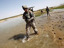 US-Soldaten am Fluss Arghandab in der afghanischen Provinz Kandahar.