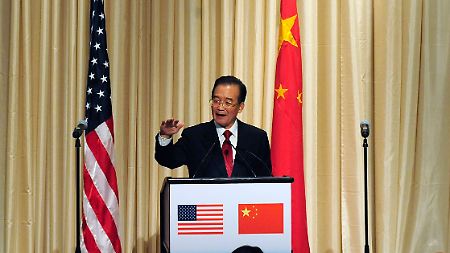 Bitte wieder den Yuan-Ball flach halten: Wen Jiabao im Waldorf Astoria, New York. 