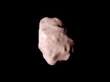 Eine Aufnahme des  Asteroid Lutetia, an dem der europäische Kometenjäger "Rosetta" im Juli 2010 wie geplant knapp vorbeigerast ist.