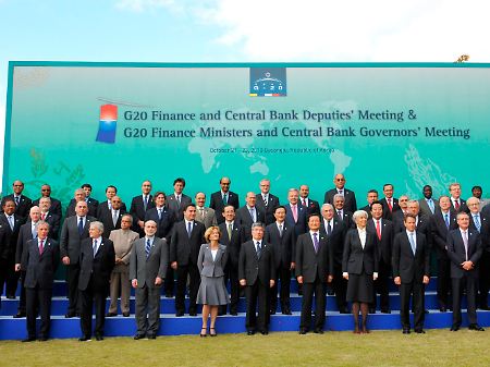 Gruppenbild der Teilnehmer des G20-Treffens in Südkorea: Viele Köpfe, die sich überraschend einig wurden. 
