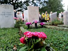 Auf dem Ohlsdorfer Friedhof in Hamburg.