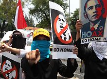 Obama ist nicht bei allen Indonesiern gerne gesehen.