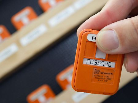 Ein Dosimeter zur Messung einer Strahlungsdosis in der Schachtanlage Asse.