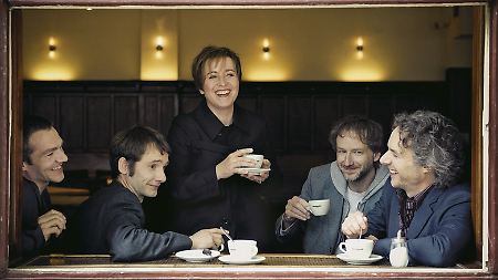 Mit Spaß bei der Arbeit - obwohl es bei manchen Liedern wohl auch sehr emotional zuging.