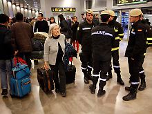Soldaten auf dem Flughafen von Madrid.