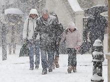 Schnee in London. Großbritannien erlebt einen Rekordwinter.