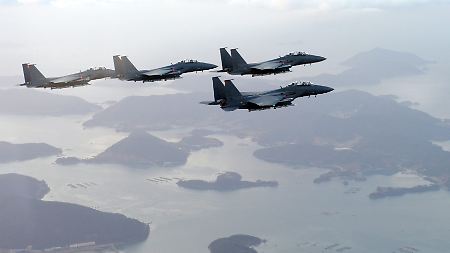 Südkoreanische Kampfjets: Auch die Luftwaffe wird an der Übung beteiligt sein.