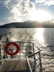 Überfahrt mit dem Schnellboot: Der Weg zu den Glühwürmchen-Grotten führt über den zweitgrößten See Neuseelands.