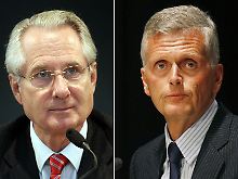 Die Telekom will noch Geld sehen von Klaus Zumwinkel (li) und Kai-Uwe Ricke. 