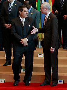 Tunesien ist über ein Assoziierungsabkommen  mit der EU verbunden (im Bild Ben Ali und Herman Van Rompuy, Präsident des Europäischen Rates).