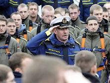 Kommandant Schatz im Dienst.