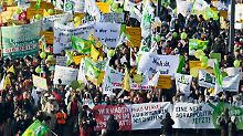 Zehntausende Demonstranten haben die Agrarpolitik satt.