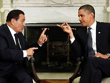 "Noch halten sich die USA zurück": Ägyptens Präsident Mubarak konnte sich trotz seiner autoritären Herrschaft immer auf die USA verlassen, auch auf Präsident Obama.