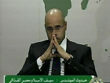 Der Gaddafi-Sohn wirkte bei seiner Ansprache verzweifelt.