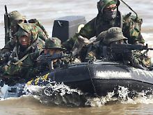 Südkoreanische Soldaten bei einer Militärübung.