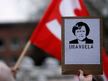Protest am Montag vor dem Kanzleramt.