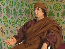 Gaddafi im portugiesischen Fernsehen.