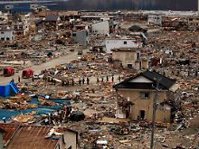 Ofunato nach dem Tsunami.