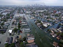 Große Teile New Orleans unter Wasser.