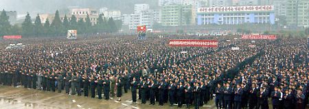 Oktober 2006: Nordkorea lässt einen Atomtest feiern.