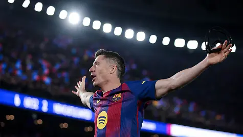 Robert-Lewandowski-of-FC-Barcelona-celebrates-after-scoring-a-goal-during-the-UEFA-Champions-League-round-of-16-match-between-FC-Barcelona-and-Newcastle-United-FC-at-Spotify-Camp-Nou-Stadium-in-Barcelona-Spain-on-March-18-2026