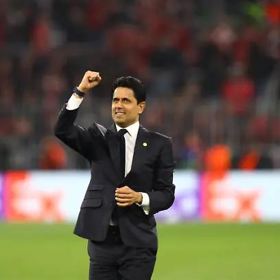 May-6-2026-Munich-Bavaria-Germany-President-NASSER-AL-KHELAIFI-of-PSG-celebrates-after-the-UEFA-Champions-League-2025-26-Semi-final-Leg-2-game-between-Bayern-Munich-and-Paris-Saint-Germain-at-the-Allianz-Arena-in-Munich-Germany-The-game-ended-up-in-a-1-1-draw-and-PSG-won-6-5-on-aggregate-to-advance-to-the-Final