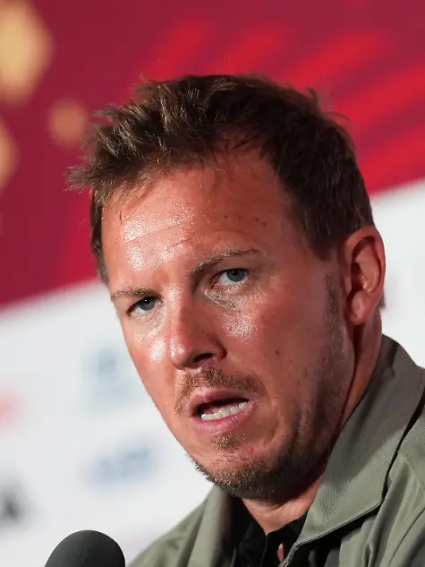 TORONTO-CANADA-JUNE-19-Head-Coach-of-Germany-Julian-Nagelsmann-speaks-during-a-press-conference-one-day-ahead-of-their-Group-E-match-against-Ivory-Coast-at-the-2026-FIFA-World-Cup-in-Toronto-Ontario-Canada-on-June-19-2026