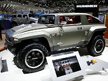 Ein Wagen wie ein Cowboyhut aus Stahl: Der Prototyp Hummer HX aus dem Jahr 2008.