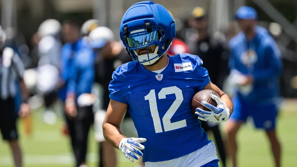 Los-Angeles-Rams-wide-receiver-Puka-Nacua-12-during-organized-team-activities-Monday-June-8-2026-at-Rams-Village-at-the-Warner-Center-in-Woodland-Hills-CA