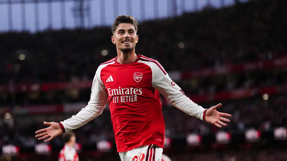 Arsenal-v-Coventry-City-Premier-League-Emirates-Stadium-Arsenal-s-Kai-Havertz-celebrates-scoring-the-opening-goal-during-the-Premier-League-match-at-the-Emirates-Stadium-London-Picture-date-Friday-August-21-2026-Photo-credit-should-read-John-Walton-PA-Wire-RESTRICTIONS-EDITORIAL-USE-ONLY-No-use-with-unauthorised-audio-video-data-fixture-lists-club-league-logos-or-live-services-Online-in-match-use-limited-to-120-images-no-video-emulation-No-use-in-betting-games-or-single-club-league-player-publications