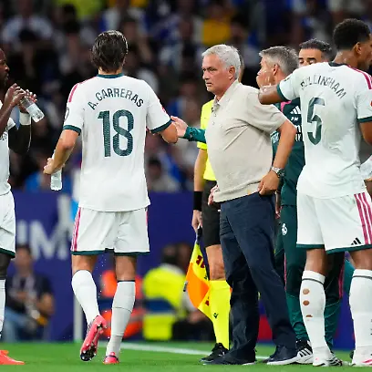 RCD-Espanyol-de-Barcelona-v-Real-Madrid-LaLiga-EA-Sports-2026-27-Jose-Mourinho-head-coach-of-Real-Madrid-during-the-La-Liga-EA-Sports-2026-27-match-between-RCD-Espanyol-de-Barcelona-and-Real-Madrid-at-RCDE-Stadium-on-August-22-2026-in-Barcelona-Spain-Barcelona-Spain-PUBLICATIONxNOTxINxFRA-Copyright-xJosexBretonx-originalFilename-bretonhernandez-rcdespan260822-np1jE