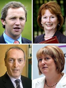 Bisher zurückgetreten: James Purnell, Hazel Blears (o.), John Hutton und Jaqui Smith.
