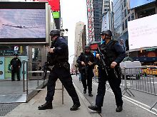 Präsenz schwerer am Times Square.
