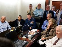 Präsident Obama und sein Stab verfolgen die  Aktion gegen Bin Laden.