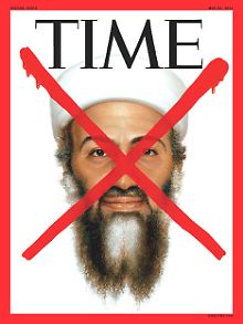 Bin Laden auf dem Titelbild: Mit der Sonderausgabe setzt das US-Magazin "Time" den toten Terrorchef grafisch in eine Reihe mit Adolf Hitler, Saddam Hussein und Abu Musab al-Sarkawi.