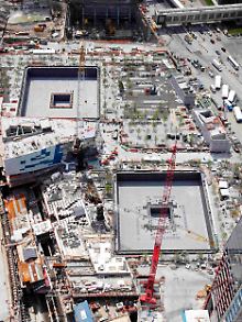 Am Ground Zero schreiten die Bauarbeiten voran.
